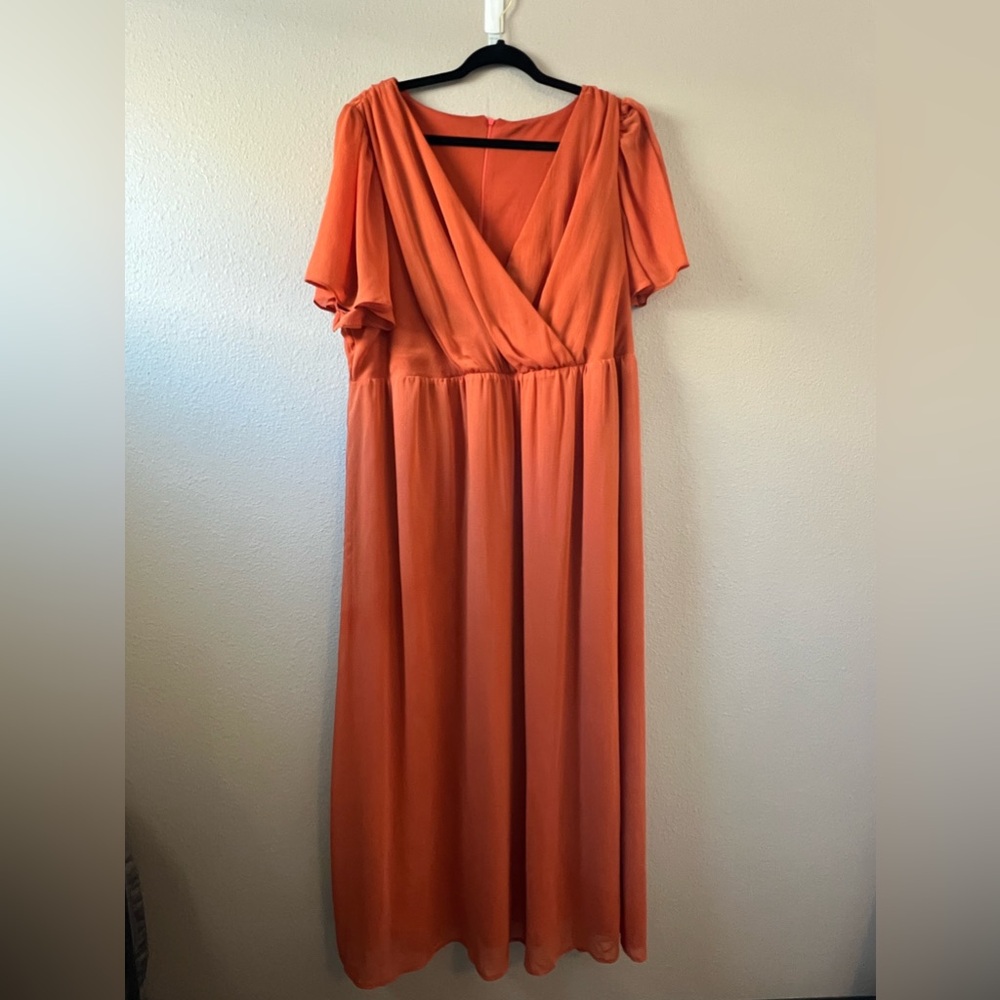 SHEIN Orange Bridesmaid Dress